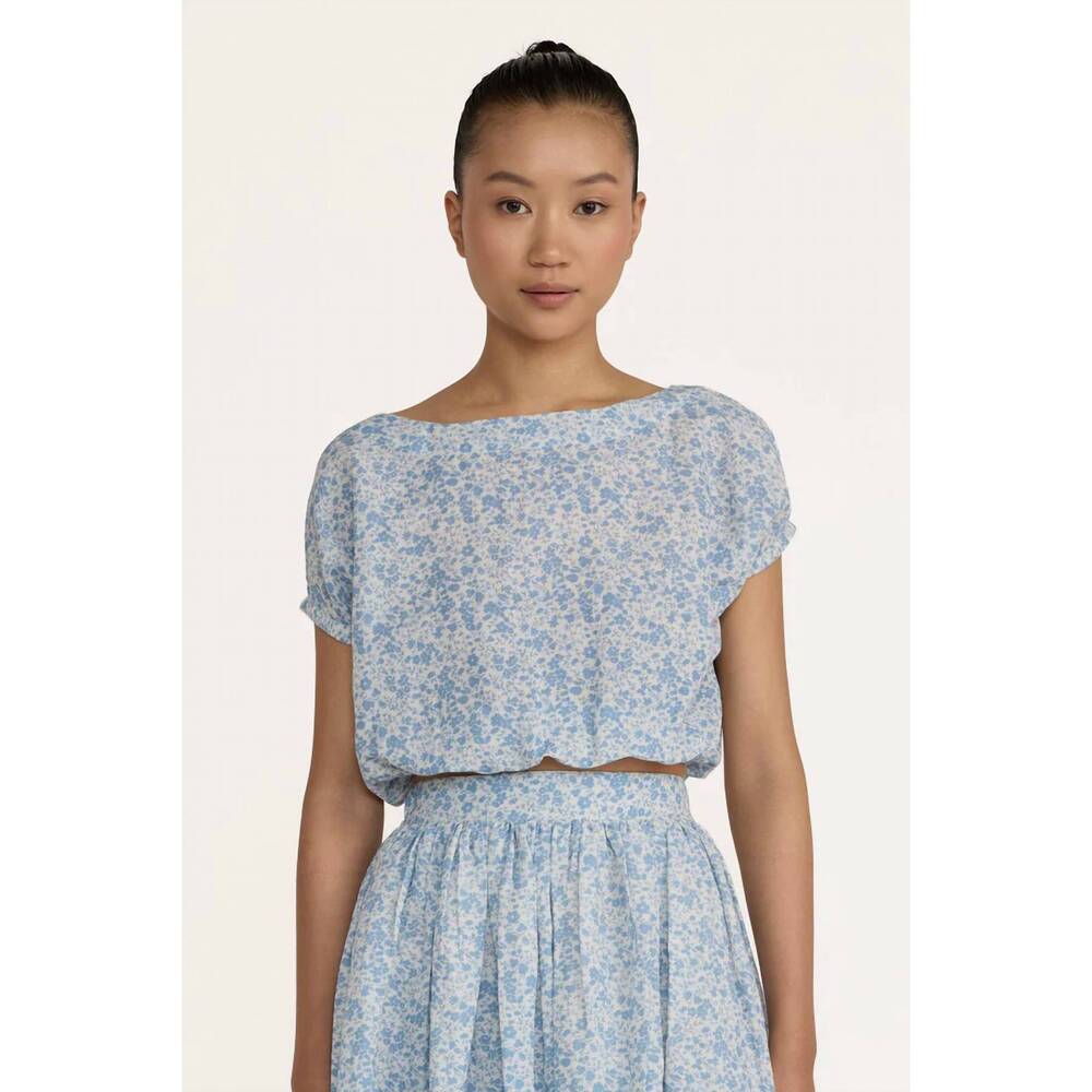NEW LAUDE THE LABEL bubble top in blue